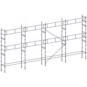 Echafaudage façadier 78 m² garde-corps