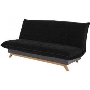 Dunlopillo Banquette Clic clac 120x190 - Tissu Noir - Made in France - SAMANTHA