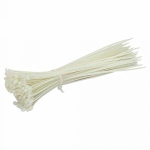 Image de Bradas 100pcs blanc petites attaches de câble en nylon de 2,5 mm en plastique, des enveloppements zip de cravate, 80mm de long