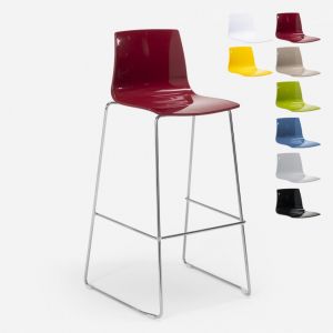 Grand Soleil Tabouret de bar de cuisine 74 cm design Imola Slitta, Couleur: Bordeaux