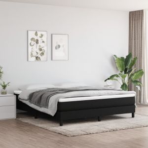 VidaXL Matelas de lit à ressorts ensachés Noir 160x200x20 cm Tissu