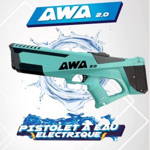 Image de AWA 2.0 - Pistolet à eau électrique - Tir à 10 mètres - Capacité 500 ml - Batterie rechargeable - Bleu