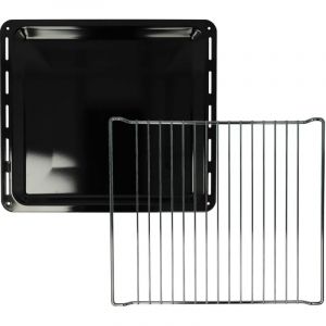 Vhbw 2x 1x plaque de four, 1x grille (kit de 2 pièces) compatible avec Progress 9440640, 9440650, 9440655 four - 42,2 x 37 x 2 cm