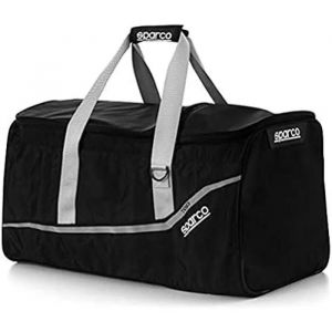 sparco Sac de Voyage - Trip Kit Bag - 89 Litres - Noir/Argent - Compartiments Séparés