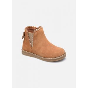 Vertbaudet Bottines pour fille avec empiècements extensibles - Marron - Camel, 21 EU