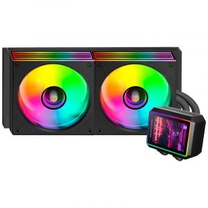 Mars Gaming Refroidissement liquide ML-Vision II 240 AIO, pompe TDP 500 W, 4e génération, 2 ventilateurs, noir
