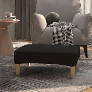 VidaXL Repose-pied Tissu 78x56x32 cm Noir