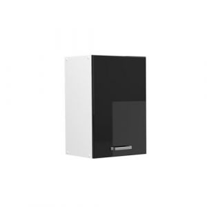 Vicco Armoire suspendue R-Line, Noir Haute brillance, 40cm avec étagères ouvertes