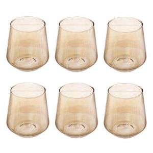 Verres pour boissons fraîches OLGA, couleur champagne, lot de 6