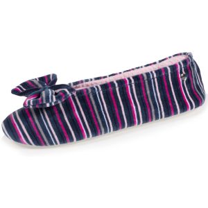 Isotoner Chaussons Chaussons ballerines Femme Rayures Bleues