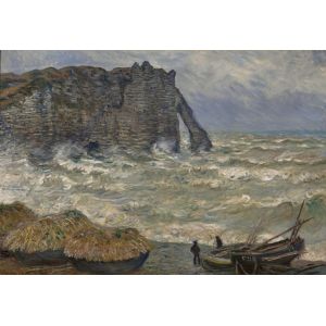 Grafika Puzzle Claude Monet - Mer agitée à Étretat, 1883