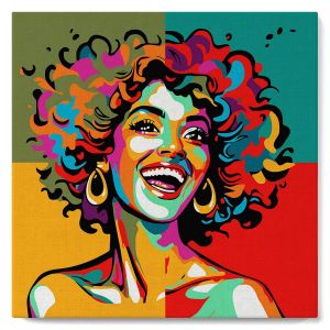 Mini peinture au numéro : Femme Latina Pop Art - toile tendue sur chassis