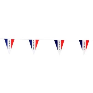 Ruedelafete Guirlande 20 Fanions FRANCE Bleu Blanc Rouge 10m