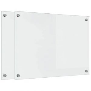 VidaXL Protection de Cuisine Transparent 70 x 50 x 0.8 cm Verre tremp&eacute;, Cr&eacute;ez Un Style Moderne, dosseret en Verre tremp&eacute;, Garde-Splash rectangulaire, prot&egrave;ge Mur pour Cuisiner