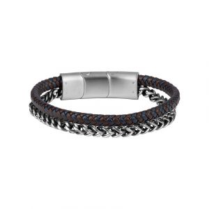 Jacques Lemans Bracelet S-B108A Cuir, Acier inoxydable