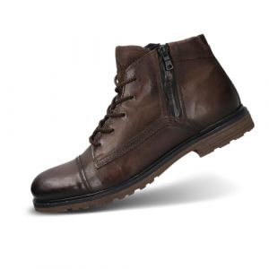 Bugatti Bottines à lacets en cuir dark brown