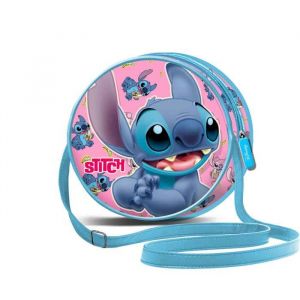 Karactermania Sac &agrave; Bandouli&egrave;re Ronde - Disney Lilo et Stitch - Bleu - Taille Unique - Zipp&eacute;e