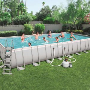 Image de Bestway Ensemble de piscine Power Steel Rectangulaire 56623