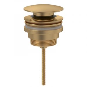 Villeroy & Boch Universal Taps & Fittings Bonde clic clac pour Lavabo, 1" 1/4, Or Brossé (TVP00000301076)