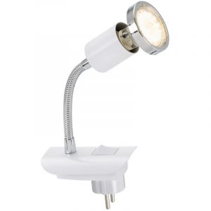 Briloner Leuchten Lampe LED avec bras flexible et interrupteur marche/arrêt 250 lm 3000 Kelvin Blanc 3 W 170 x 65 x 120 mm