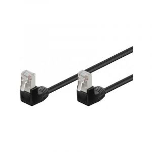Goobay Patchk CAT5e F/UTP 2x90° bk 0.25m - Switch - Stroke (96076)