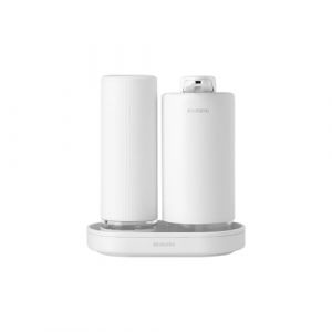 Brabantia Set Distributeur de Savon et de Liquide Vaisselle SinkStyle avec &eacute;gouttoir (Mineral Fresh White), Pompe Anti-Gouttes, R&eacute;servoir Remplissage Facile