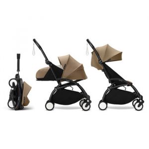 Stokke Poussette YOYO 3 Pack 0+ et 6+ Toffee / Cadre Noir