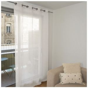 Secodir - palerme - Rideau en lin 140x240 cm Coloris - Cr&egrave;me