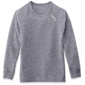 Image de Odlo Crew Neck Warm - T-shirt - manches longues - Enfant - Gris (grey melange) - FR: 12 ans (Taille Fabricant: 152 cm)