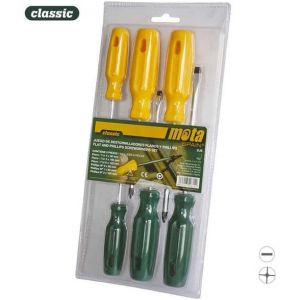 Jeu de tournevis MOTA Plat et Cruciforme 6 pcs 39150 MOTA RRAMIENTAS