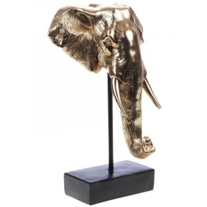 Amadeus Statue : Statue éléphant doré 18,5 cm - Or - Résine