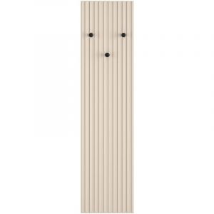 Selsey - caletto - Porte-manteau mural avec lamelles - 34 cm - beige