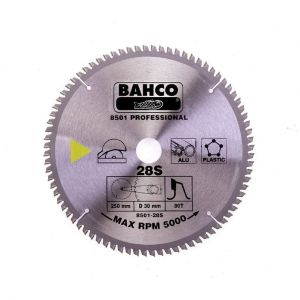 Bahco Lame de scie circ. 210mm, 48 dents, denture trapézoïdale pour alu+plastique - 8501-17S