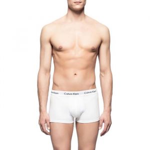 Calvin Klein Low Rise Trunk 3pk Boxer, Noir (Bla /White/Grey Heather 998), X-Small (Lot de 3) Homme