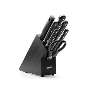 Image de Wüsthof Jeu de couteaux de cuisine dans un porte-couteau CLASSIC 8 pcs noir