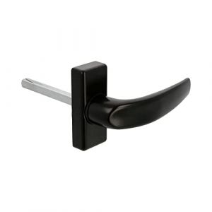 Image de Amig - Set de Poignées de porte d'intérieur avec Rosace | Pognée Modèle Delta | 121 x 72 mm | Élégant et Simple | Taille du carré 8 mm | Poignée Ergonomique | Aluminium Noir