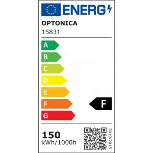 Optonica Projecteur LED SMD 150W 13500lm 6000K IP65 Blanc du Jour - 279.5x230x35.5mm Noir Câble 15cm