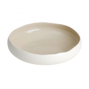 Couzon Assiette creuse en Grès naturel Blanc