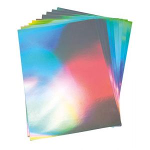 Rayher Ramette de 10 feuilles de papiers A4 holographique