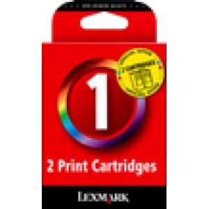Lexmark 80D2955 - Pack de 2 cartouches d'encre n°1 3 couleurs