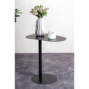 Table d'appoint design en m&eacute;tal noir