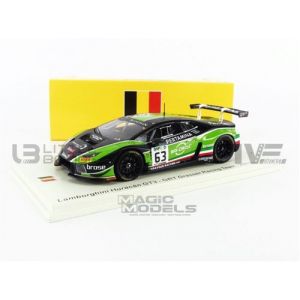 Spark Voiture Miniature de Collection 1-43 - LAMBORGHINI Huracan GT3 - Spa 2017 - Green / Black - SB297
