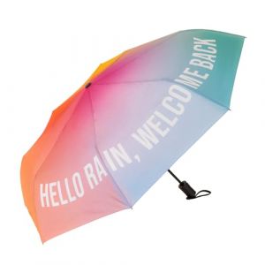 Fisura – Parapluie pliable original “hello rain” dégradé. Petit parapluie femme automatique, format voyage, résistant au vent. 96 cm de diamètre ouvert.