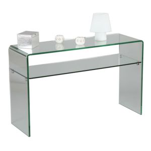 Image de Pegane Console en verre, L.120 X P.40 X Ht. 75 cm