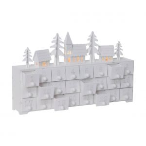 Eglo Calendrier de l'avent lumineux forme maison bois LED