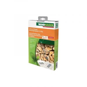 Windhager Kit de Fixation de Protection 12 pièces pour Tendre la bâche galvanisée 07028 Argenté 5 x 3 x 4,5 cm