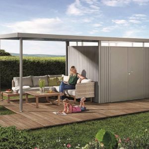 Biohort Auvent pour abri Highline H2 gris quartz