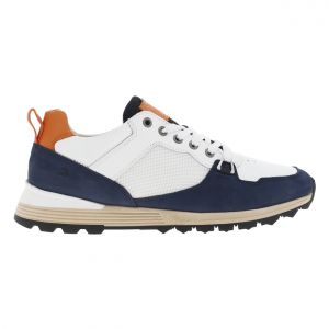 Image de Bullboxer Baskets basses blanc / bleu marine / orange - Couleur Blanc / Bleu Marine / Orange - Taille 42