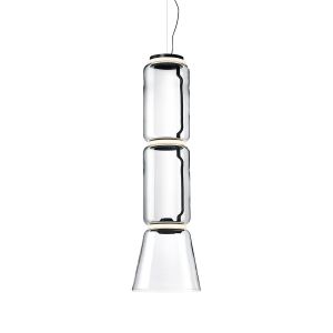 Image de Flos Suspension Noctambule Cône n°2 / LED - Ø 36 x H 127 cm - ansparent en verre