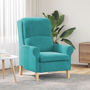 VidaXL Fauteuil Turquoise Turquoise Tissu Standard Ergonomique